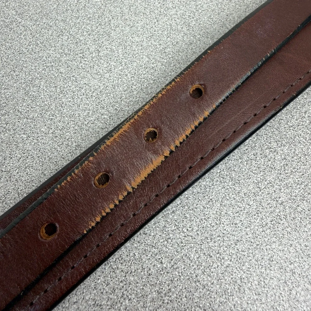 David Switzer Belt Mens 40 Brown Harvest Leather Western Tapered Ranger Buckle